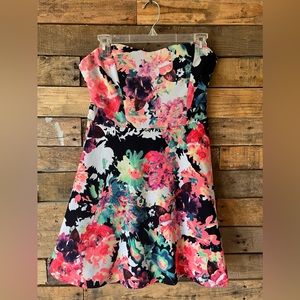Charlotte Russe strapless floral dress